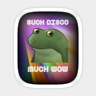 Froge Meme Such Disco Much Wow Sticker